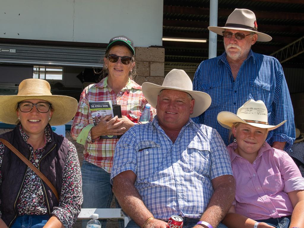 Taking the 'fam-bam' to the Kyogle Show are Kyogle locals Robyn, Craig, and Isabel Aleckson with their Mimmie and Grand Dad. Picture: Cath Piltz