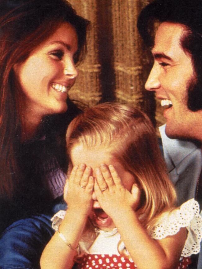 Elvis, Priscilla and daughter Lisa Marie.