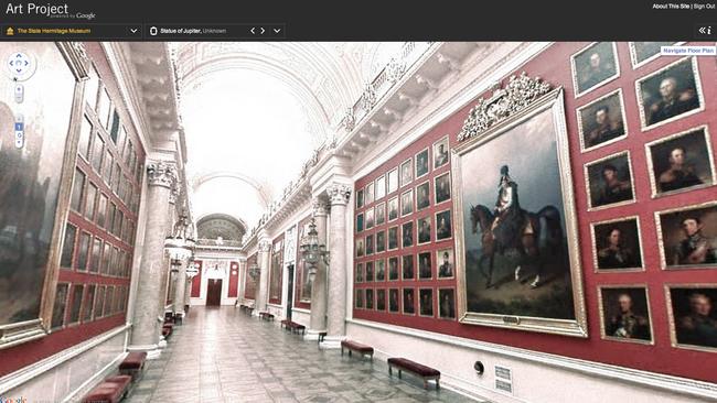 A screenshot from the Google Art Project website, this one from inside the State Hermitage Museum in St Petersburg, Russia.