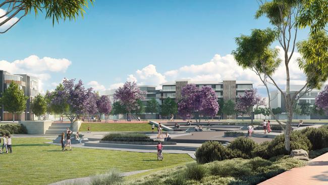 An artist’s impression of the planned mini-suburb in Altona North.