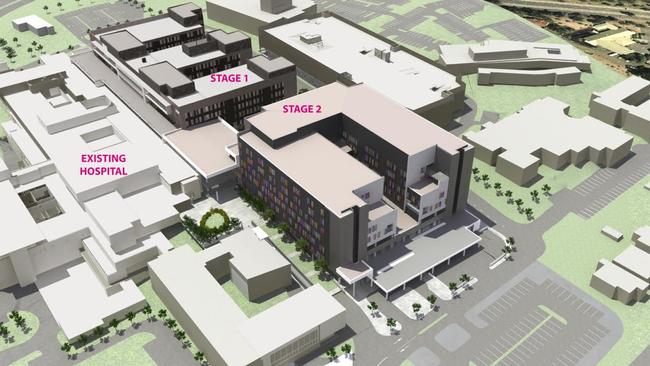 Artist's impressions of stage two of Blacktown Hospital's redevelopment.