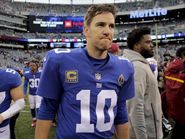 New York Giants quarterback Eli Manning could be playing for his future on Tuesday against the 49ers. Picture: AP Photo