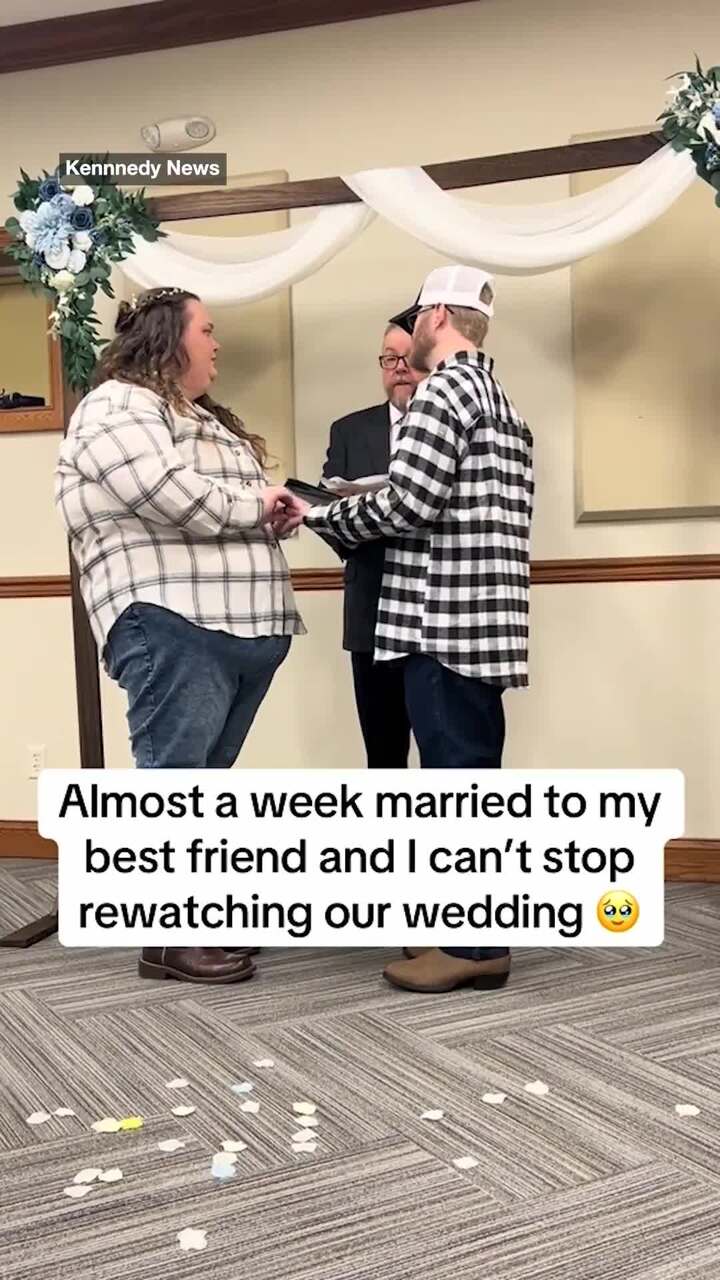 Bride and groom mocked for wearing jeans and flanos to wedding