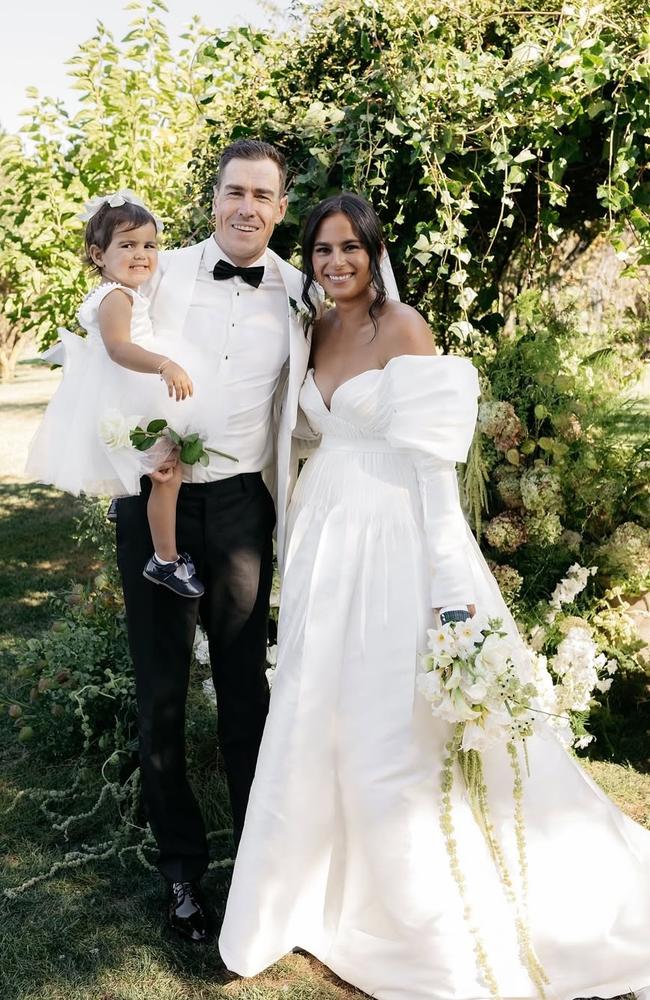 The couple’s daughter, Macey, was a big part of their special day. Picture: Love and Other