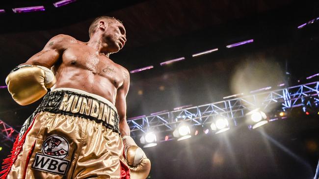 Anthony Mundine vs Charles Hatley at the Melbourne Convention Centre. Picture: Jason Edwards