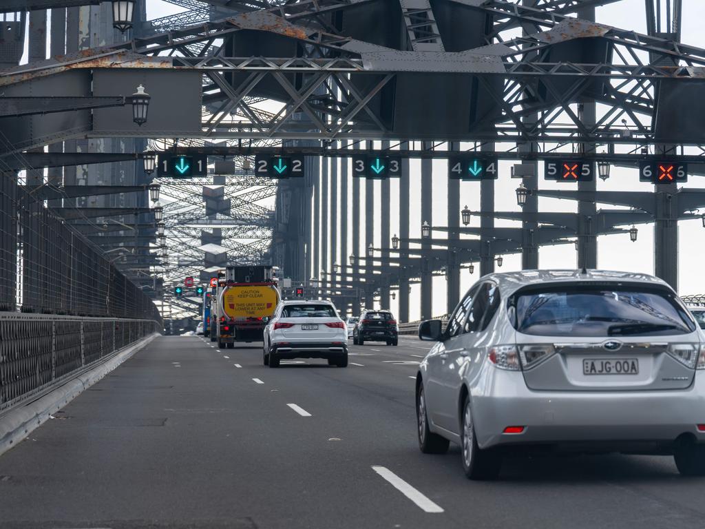 Road tolls are set to rise on the Sydney Harbour Bridge and tunnel. Picture: NewsWire / Monique Harmer
