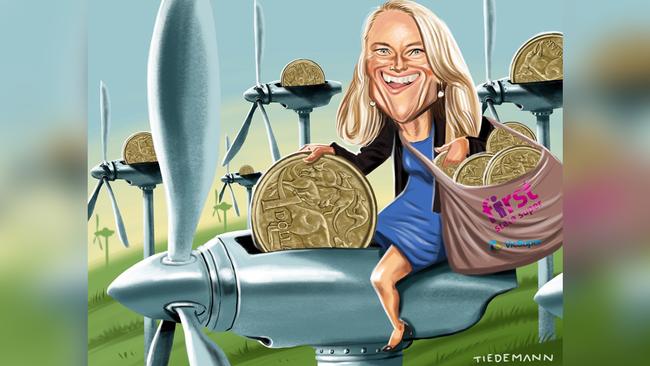 First State Super CEO Deanne Stewart. Illustration: John Tiedemann