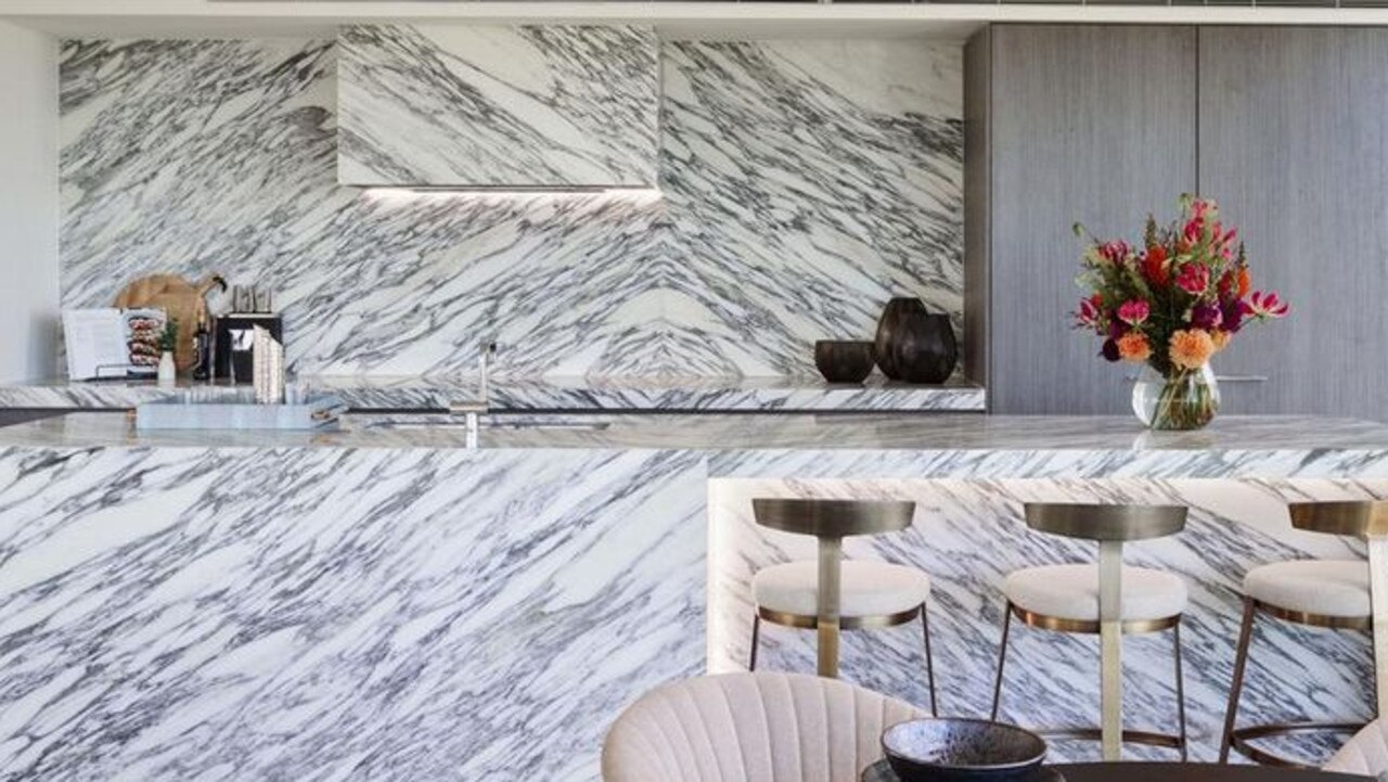 The apartment includes more than $400,000 worth of marble. Picture: Supplied