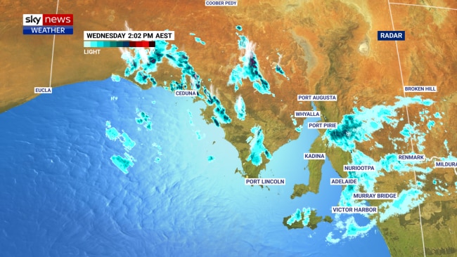 The rain band is currently making its way across South Australia and is expected to hit Queensland and NSW by Thursday.