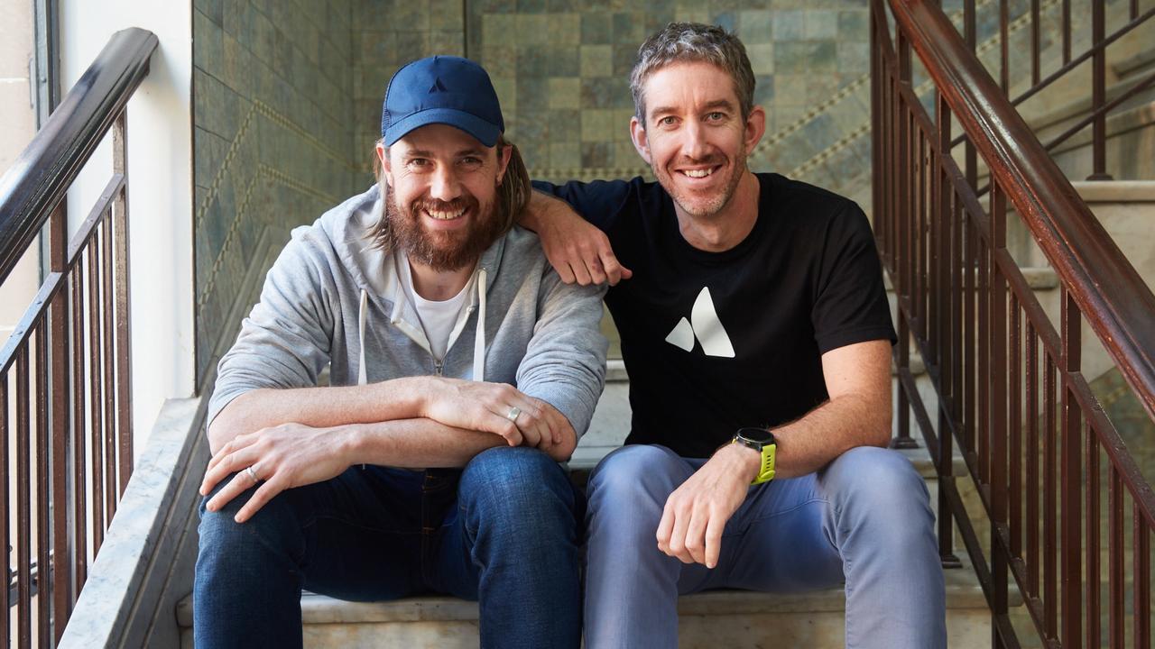 Australian billionaires Mike Cannon-Brookes and Scott Farquhar.