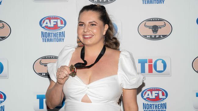 Women’s Division 2 Leading Goal Kicker winners Madison Ludwig at the 2022-23 NTFL Nichols Medal night. Picture: Pema Tamang Pakhrin