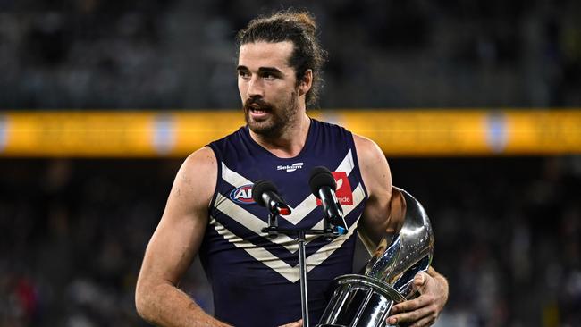 Key defender Alex Pearce stood in as captain in Fyfe’s absence during 2022, with the 27-year-old a frontrunner for the vacant role. Picture: Getty Images