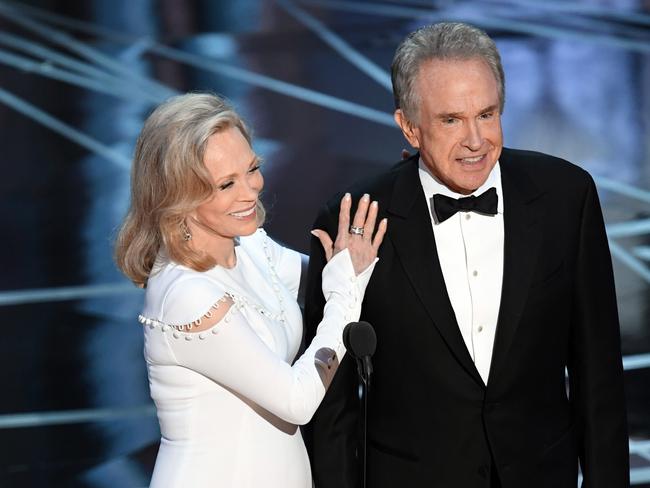 Faye Dunaway and Warren Beatty accidentally gave the Best Picture Oscar to La La Land. Picture: Kevin Winter/Getty Images