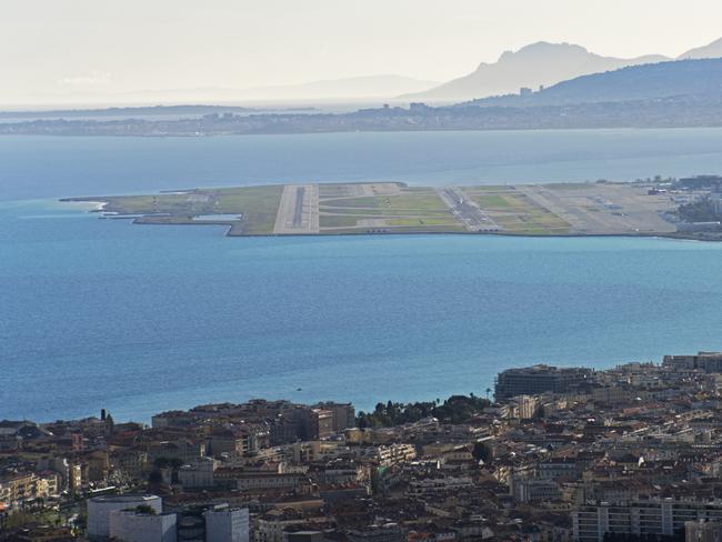 Landing on the water’s edge in Nice.