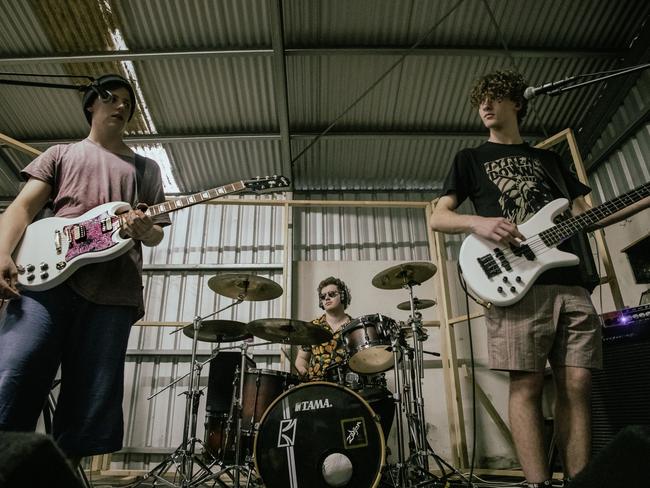 Newgate Crowd at band practice. Picture: Becc Vidovich