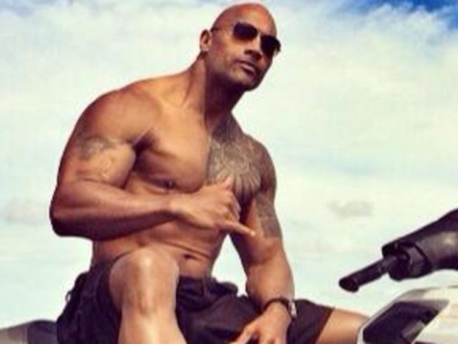 Action hero ... Dwayne Johnson isn’t expected to slow down any despite impending parenthood. Picture: Instagram