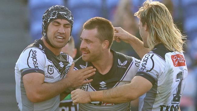 The Storm have star-studded spine including Jahrome Hughes, Cameron Munster and Ryan Papenhuyzen. Picture: Ashley Feder/Getty Images