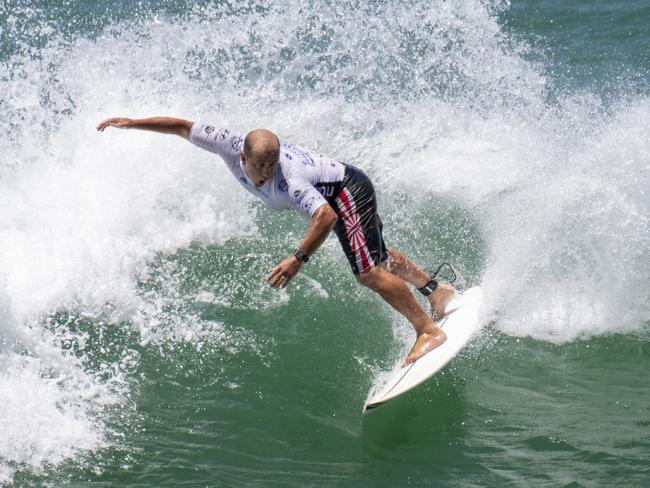 Coffs Harbour Boardriders' veteran Lee Winkler at the nudie Australian Boardriders Battle northern NSW regional qualifier at Gallows Beach.