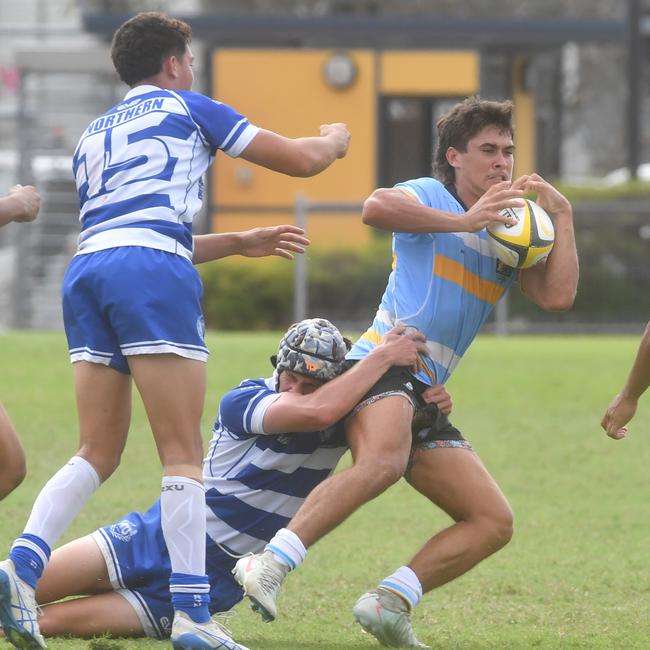 QLD Rugby Union State Championships (17-18 years boys) at the Townsville Sports Precinct. Friday May 23. Northern against Peninsular. Picture: Evan Morgan
