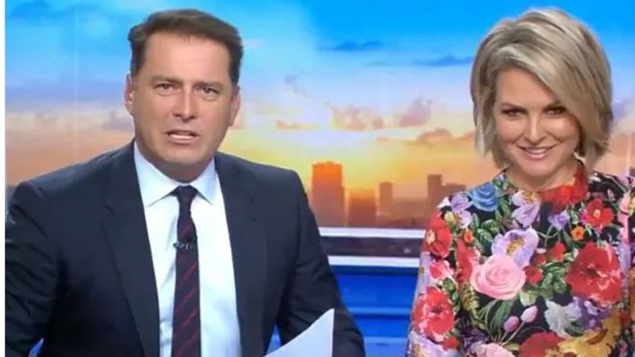 Karl Stefanovic’s comments appeared to take co-host Georgie Gardner by surprise. Picture: Channel 9