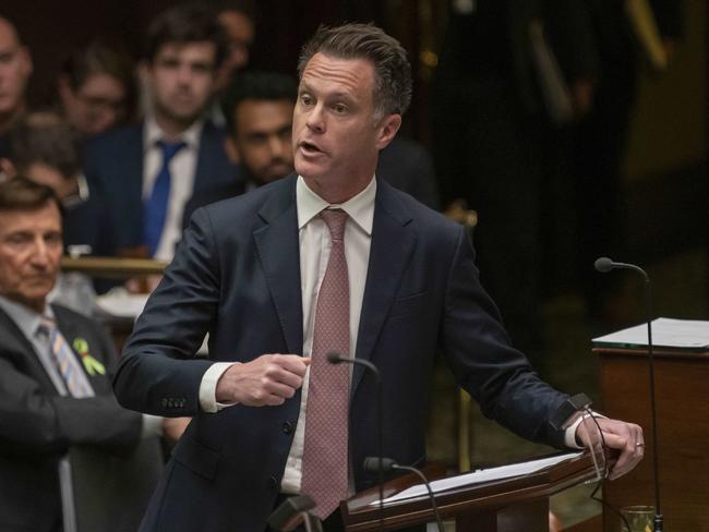 SYDNEY AUSTRALIA - NewsWire Photos, 21 JUNE, 2023: Premier Chris Minns during NSW Parliament question time, Macquarie Street, Sydney.Picture: NCA NewsWire / Simon Bullard