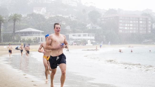 Students pictured participating in the Yr 11 &amp; 12 school relay at the Balmoral Swim. Picture: NCA Newswire/ Monique Harmer