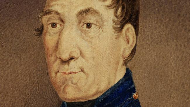 Travel - Lachlan Macquarie - Portrait of NSW Governor Lachlan Macquarie, 1822, Watercolour by Richard Read Snr. Pic State Library of NSW