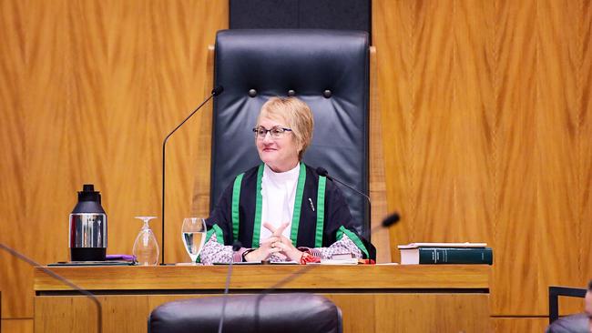 Speaker of the House Kezia Purick looks around NT Parliament. Picture: Justin Kennedy