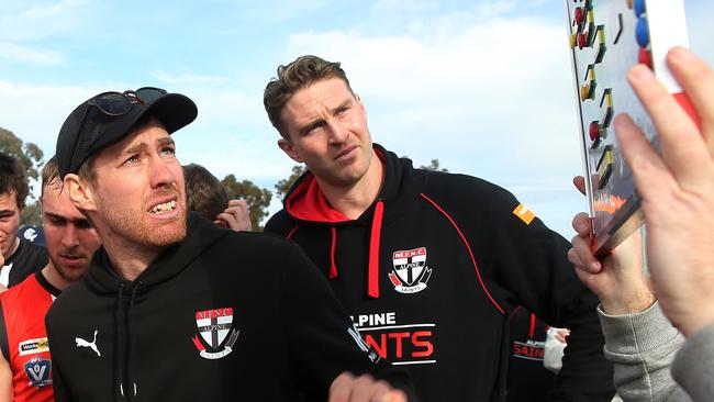 Ovens & Murray FNL, Round 14, Wangaratta Rovers Hawks V Myrtleford Saints, at Wangaratta,  co coaches Dawson Simpson & Jake Sharp,   Myrtleford,    Picture Yuri Kouzmin