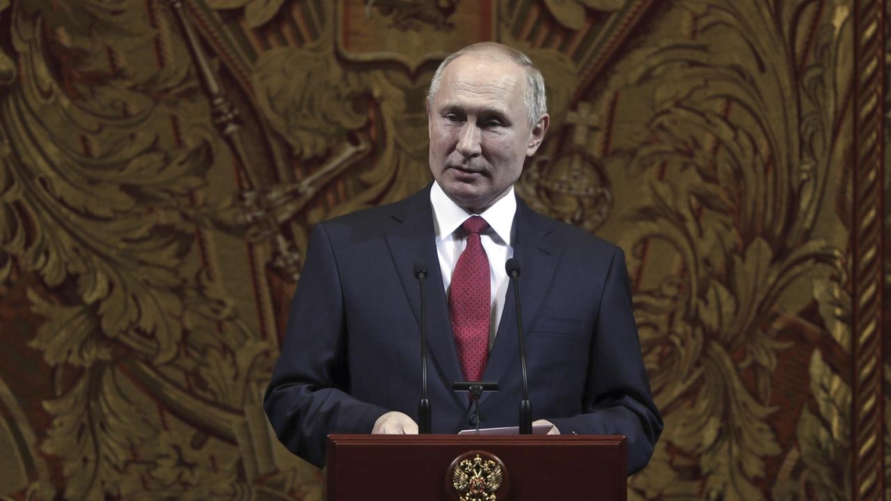 Vladimir Putin unveiled the Avangard among other prospective weapons systems in his state-of-the-nation address in March 2018. Picture: Mikhail Metzel, Sputnik, Kremlin Photo via AP