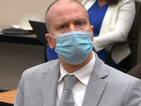 Derek Chauvin has received 22.5 years over the death of George Floyd. Picture: AFP