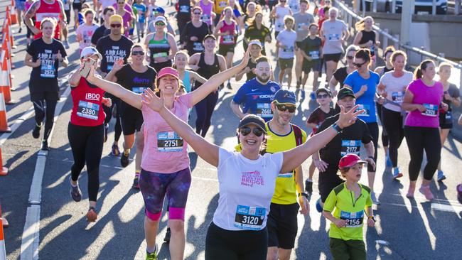 NATALIE PROCOPIO. Run the Bridge Fun Run 2020 across Tasman Bridge. Picture: RICHARD JUPE