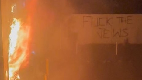 A childcare centre in Maroubra was set on fire and anti-Semitic graffiti was sprayed on a fence on January 21. Picture: Supplied.