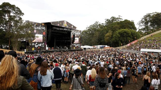 The crowd listening to DZ Deathrays at Splendour in the Grass 2015. Picture: Jerad Williams.