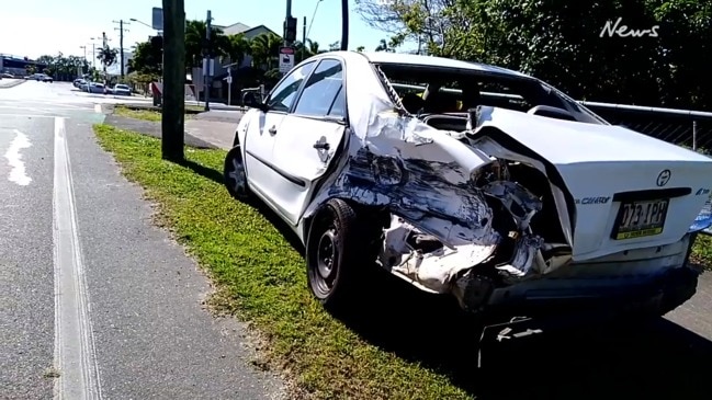 Car and train collide in level crossing