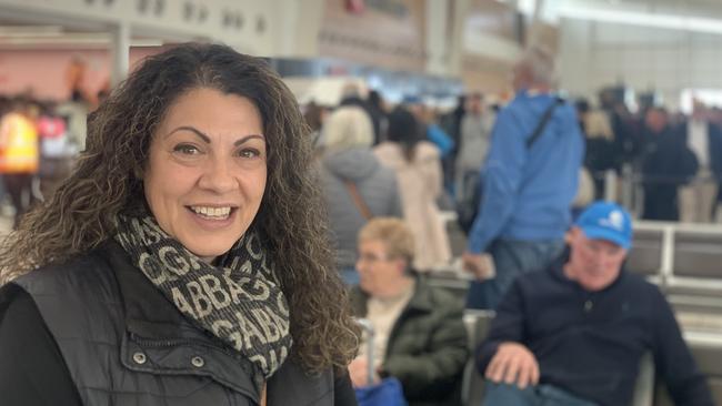 Vicki Gkiokas was delayed at Adelaide Airport after the security breach. Picture: Tara Miko