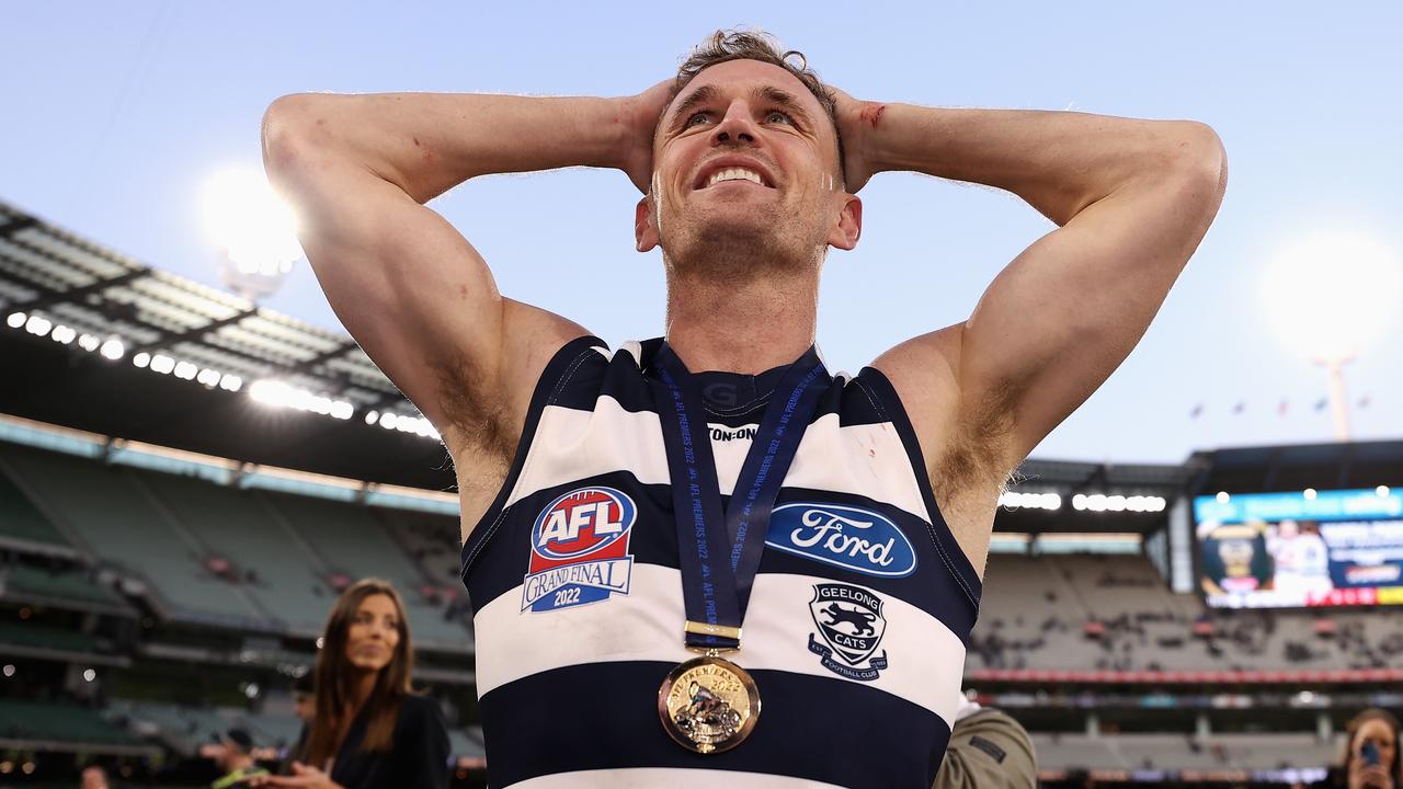Joel Selwood of the Cats. Picture: Cameron Spencer