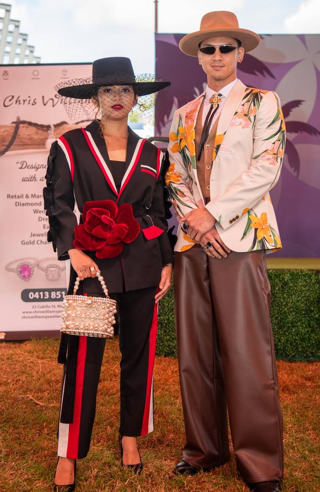 Elaine David and Sherlon Garbo at the 2024 Darwin Cup. Picture: Pema Tamang Pakhrin