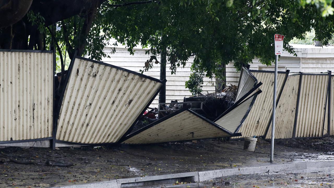 Damage in West End from the recent flooding across Brisbane. Picture: Josh Woning