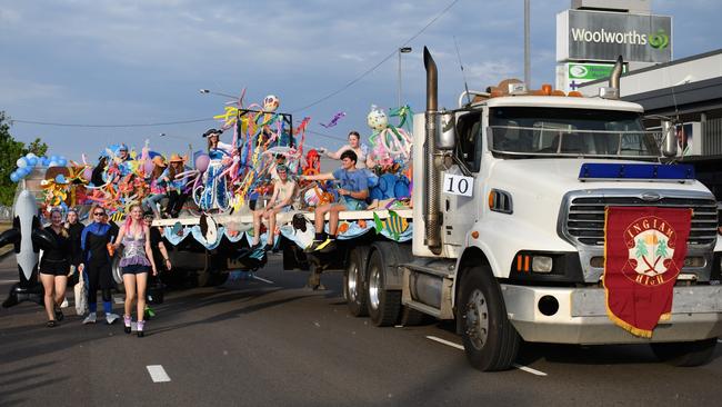 Ingham State High School. Photographs from the Maraka Festival Street Parade around the Ingham central business district on Saturday. In an ‘Under the Sea’-themed celebration of all things Hinchinbrook, school students, community organisations, emergency responders and contestants vying for the prized Queen and Princess titles paraded around Rotary Park in the centre of the town. Picture: Cameron Bates