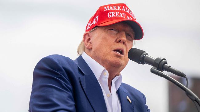 Donald Trump at a campaign rally in Las Vegas. Picture: Getty Images.