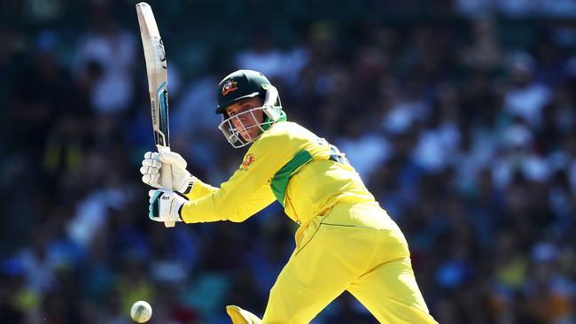 Peter Handscomb in action for Australia.