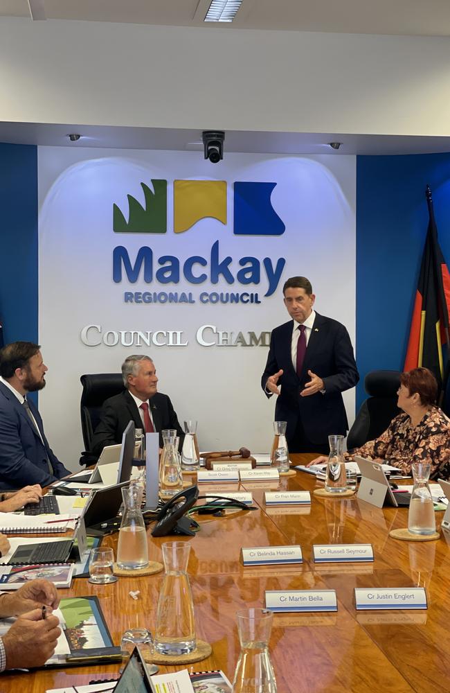 Queensland Treasurer Cameron Dick made an appearance at the Mackay Regional Council budget meeting on June 21, 2023. Photo: Zoe Devenport