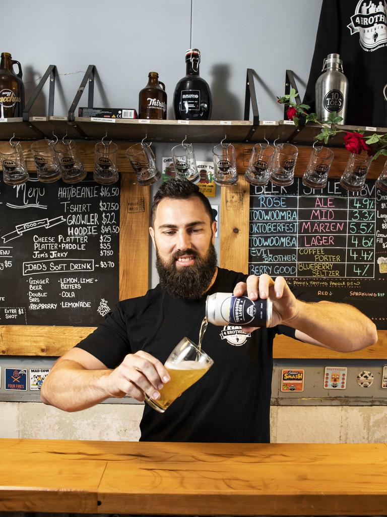 SWEET SAVINGS SIP: Adrian Cubit from 4 Brothers Brewing said the tax exemption will be a great opportunity for small brewers to employ more staff and expand their business opportunities. Picture: Mark Cranitch