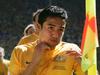 12/06/2006. Australian midfielder Tim Cahill celebrates his goal against Japan in their first round Group F World Cup soccer match at Kaiserslautern's Fritz-Walter Stadium, Germany. AFP PHOTO / TORSTEN BLACKWOOD