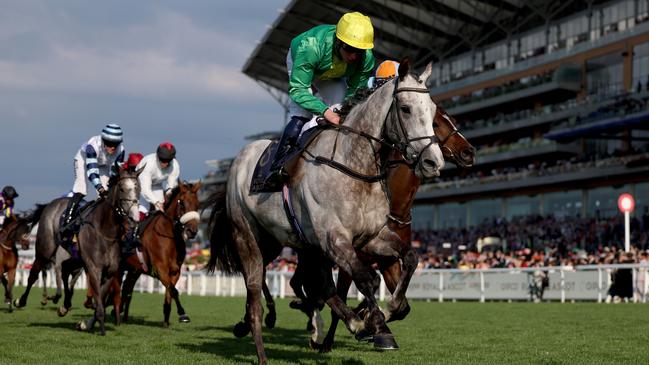 William Buick aboard Belloccio in The Copper Horse Handicap Stakes. Picture: Tom Dulat/Getty Images for Ascot Racecourse