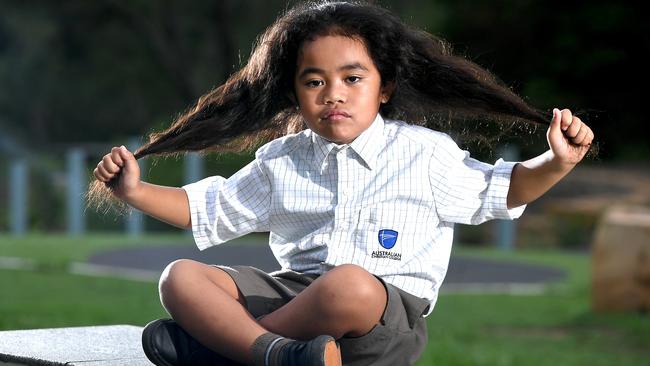 Cyrus Taniela pictured at age 5 when the row first blew up. Picture: John Gass