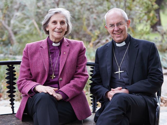 Archbishop of Perth, The Most Reverend Kay Goldsworthy (left) with the visiting Archbishop of Canterbury, The Most Reverend Justin Welby. Picture: Supplied