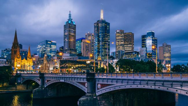 The City of Melbourne was the most visited local government area for participants in the latest round of the state government’s travel voucher scheme. File picture.