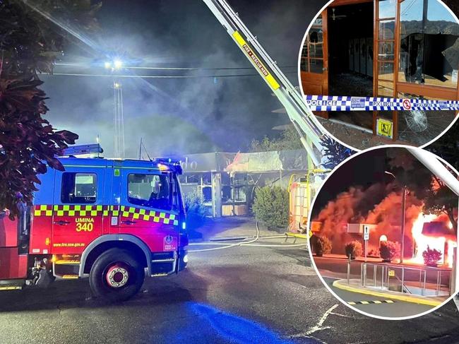 A new tobacconist at Ettalong was firebombed two days after it was ram raided sparking fears of a turf war. Picture 4x3: supplied